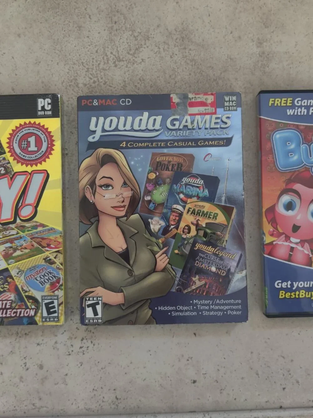 Vintage Lot of 28 PC CD-Rom Video Games and Miscellaneous